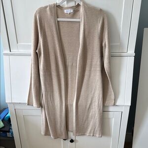 Calvin Klein Women's Beige Open Cardigan